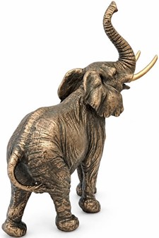 Elefantfigur Bronze. Smuk dekoration, symbol på lykke og velstand