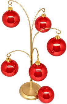 Røde julekugler glas. Sæt med 6 stk. i blank klassisk rød. Ø6 cm