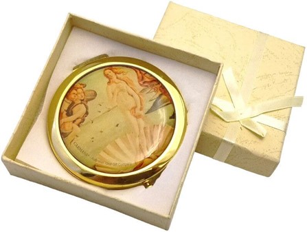 DEN BEDSTE GAVE TIL MOR. Elegant makeup spejl med "Venus fødsel" motiv