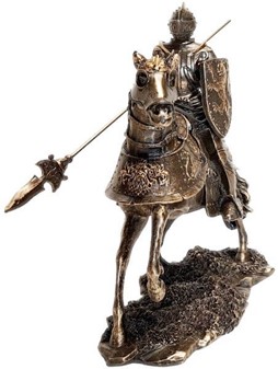 Ridder på hest statue. En Stue Dekoration Med Historie og Sjæl