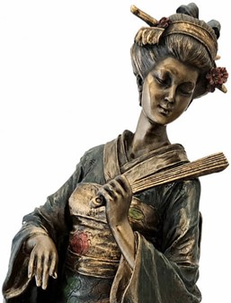 Unik bronze Geisha-skulptur . En gave fuld af elegance og tradition