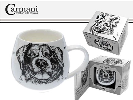 Et charmerende porcelæn krus med raceren hund til ægte hundeelskere