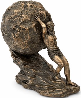 Sisyfos Bronze Figur. Et Symbol på Vedholdenhed og Dekorativ Elegance