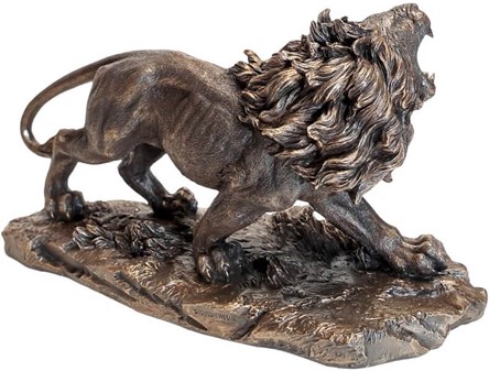 LØVE FIGUR. Brølende Elegance og Majestætisk Bronzefigur Til Hjemmet