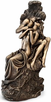 "Kysset" - En romantisk figur inspireret af Auguste Rodins mesterværk