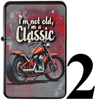 Benzin lighter med retro chopper design – til bikere og eventyrere