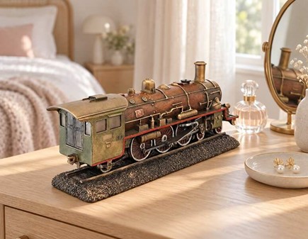 Steampunk Damplokomotiv Figur – En nostalgisk rejse i miniature!