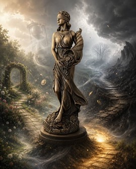 Fortuna figur i bronze. Giv lykke i bryllupsgave