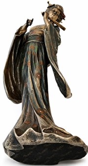 Unik bronze Geisha-skulptur . En gave fuld af elegance og tradition