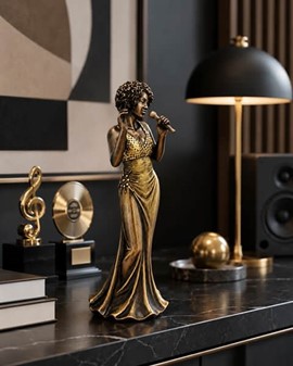 Jazz Diva Figur – En Elegant Gave til Musikelskere og Sangere