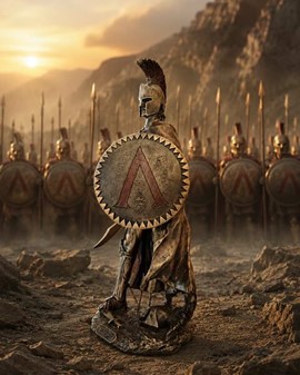 LEONIDAS SKULPTUR. Spartansk kriger og konge - Pynte figur til hjemmet