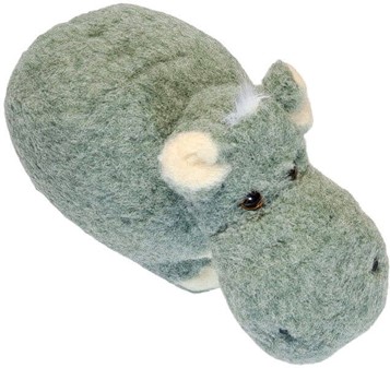SMUKKE ULDNE MASKOT. Du kan kramme en flodhest uden frygt, H. 24 cm