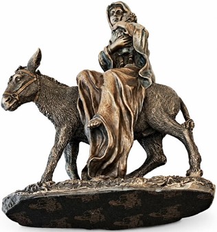 MARIA FIGUR. Maria med Jesusbarnet på et æsel på vej til Jerusalem