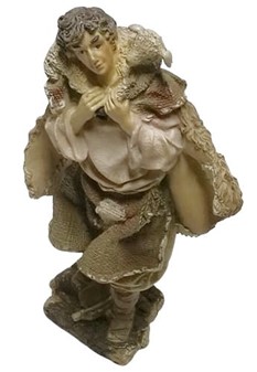 JULEGAVE. Hellige Familie, sæt med 9 stk porcelæn / gips figurer