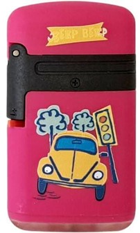Lyserød VW Beetle Lighter. Billig, vindtæt og med retrocharme