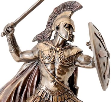 GRÆSK MYTOLOGISK FIGUR. Figur af Achilleus, helten fra trojanerkrigen