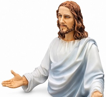 Skab Ro: Jesus Kristus figur med Sjæl. Kunstværk fyldt med Fred og Håb