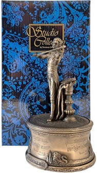 Tidsrejse til Wien. Elegant Johann Strauss Bronzefigur med Spilledåse