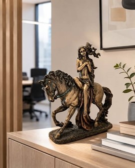 Lady Godiva til hest. Eksklusiv figur - symbol på mod og skønhed