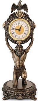Atlas figur med ur. Et kunstværk og elegance, der beriger dit hjem