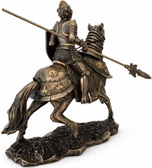 Ridder på hest statue. En Stue Dekoration Med Historie og Sjæl