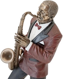 Jazzsaxofonist Figur. Perfekt og stilfuld gave til musikelskere