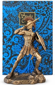 GRÆSKE HELTE. Bronze figur af Hektor den tapreste af trojanske krigere