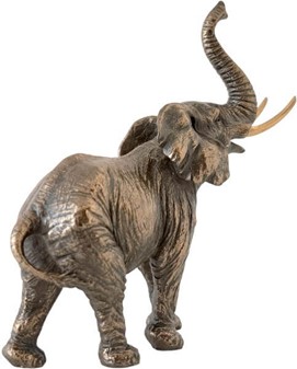 Elefantfigur Bronze. Smuk dekoration, symbol på lykke og velstand
