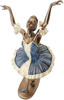 SMÅ GAVER TIL PIGE. Smuk og billig bronzefigur af ballerina i dans