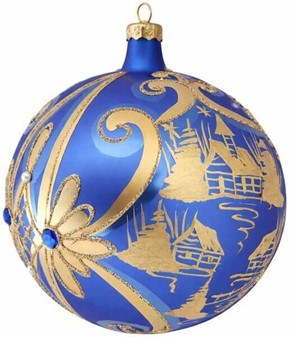 Stor Julekugle Blå. Et Uundværlig Element til Din Julepynt, Ø 15 cm
