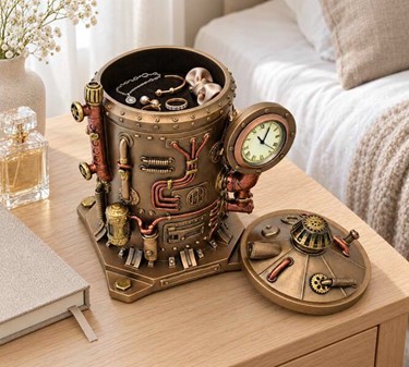 Steampunk Ur Smykkeskrin – Hemmeligt rum til dine værdigenstande