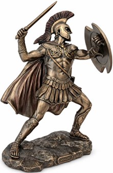 GRÆSK MYTOLOGISK FIGUR. Figur af Achilleus, helten fra trojanerkrigen