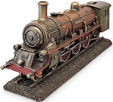 Steampunk Damplokomotiv Figur – En nostalgisk rejse i miniature!