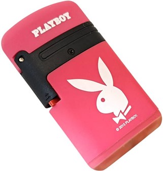 Playboy Gas Lighter Lyserød med Jetflamme. Vindtæt og Genopfyldelig