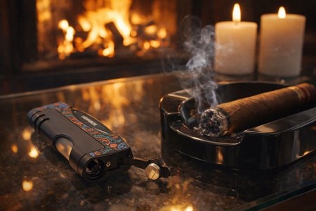 Turbolighter til cigarer. Eksklusiv stormlighter med jetflamme