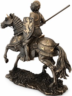 Ridder på hest statue. En Stue Dekoration Med Historie og Sjæl