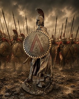 LEONIDAS SKULPTUR. Spartansk kriger og konge - Pynte figur til hjemmet