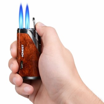 To brænder cigar lighter med cigar punch. Perfekt gave til mænd