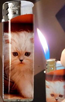ENGANGSLIGHTERE MED KILLINGER. Smuk og billig engangslighter med motiv