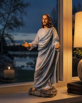 Skab Ro: Jesus Kristus figur med Sjæl. Kunstværk fyldt med Fred og Håb