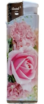 ENGANGSLIGHTER MED BILLEDE. Billige lightere med blomster. 5 stk