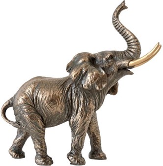 Elefantfigur Bronze. Smuk dekoration, symbol på lykke og velstand