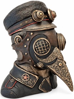 DEKORATION TIL STUEN. Impossant figur af Pestlægen i Steampunk stil