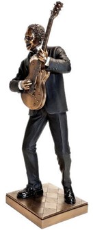 Jazzguitarist figur i bronze – Unik gave til ham der elsker musik