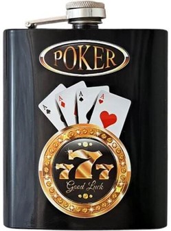 Poker lommelærke med billede. Personlig gave til ham med stil og held
