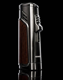 Eksklusiv Cigar Lighter. Tre Jet Flammer - Perfekt Gaveidé i Mahogni