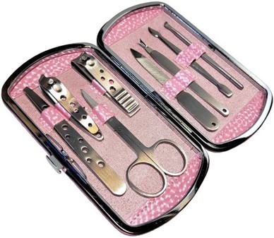 JULEGAVE TIL MOR. Luksus, lyserød i 8 dele manicure sæt, kun 199 kr