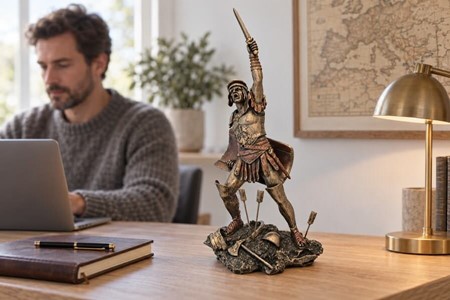 Spartacus bronze figur. Gør din hylde episk (uden at kæmpe selv)