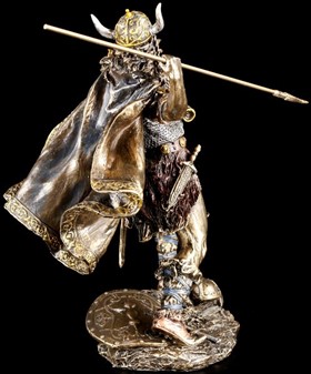 DEN PERFEKTE GAVE TIL HAM. Pynteting, figur af viking med spyd