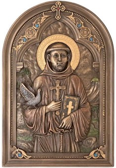 Sankt Frans af Assisi ikon. Unik Indretning og Tidløs Inspiration